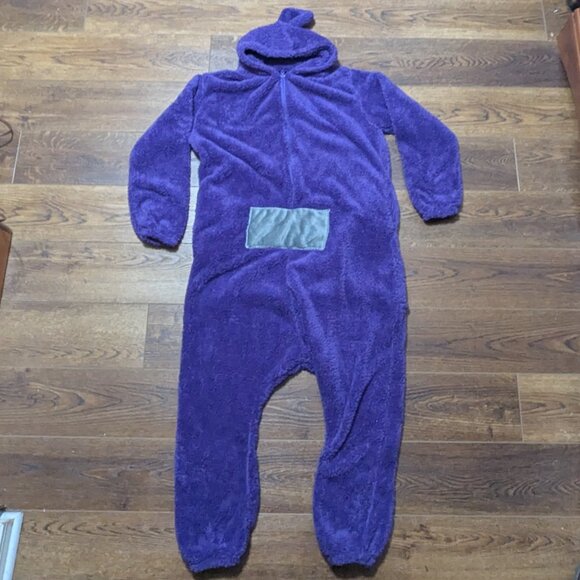 Teletubbies Tinky Winky Onsie Pajamas Cosplay Halloween Costume - Picture 1 of 10